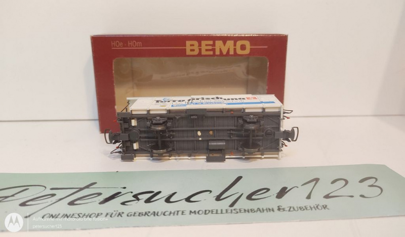 BEMO H0m DC 2283 128 Gedeckter Güterwagen "Terra Grischuna" / Gbk-v 5608 / Rhb / OVP