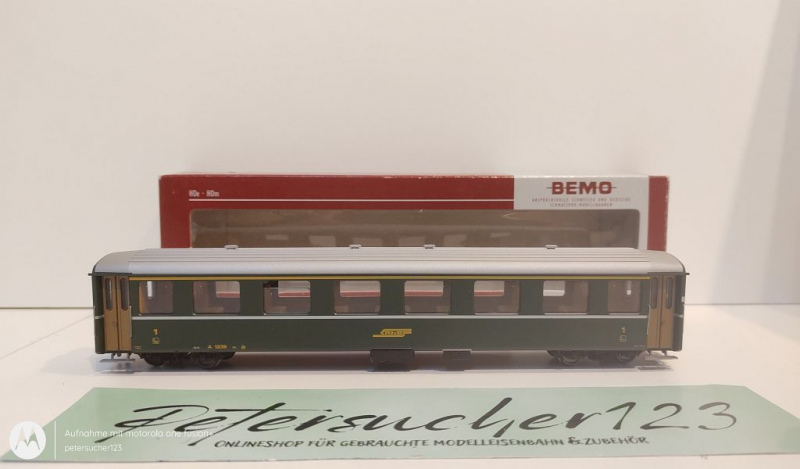 Bemo H0m DC 3252 119 Personenwagen A 1239 / 1.Kl / RhB / OVP