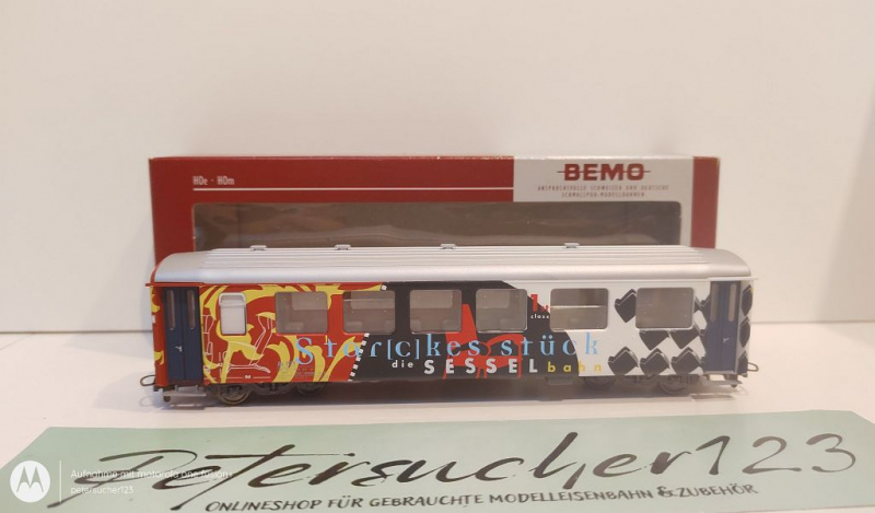 Bemo H0m DC 3256 171 Personenwagen "Star(c)kes Stück" As 1171 / 1.Kl / RhB / OVP
