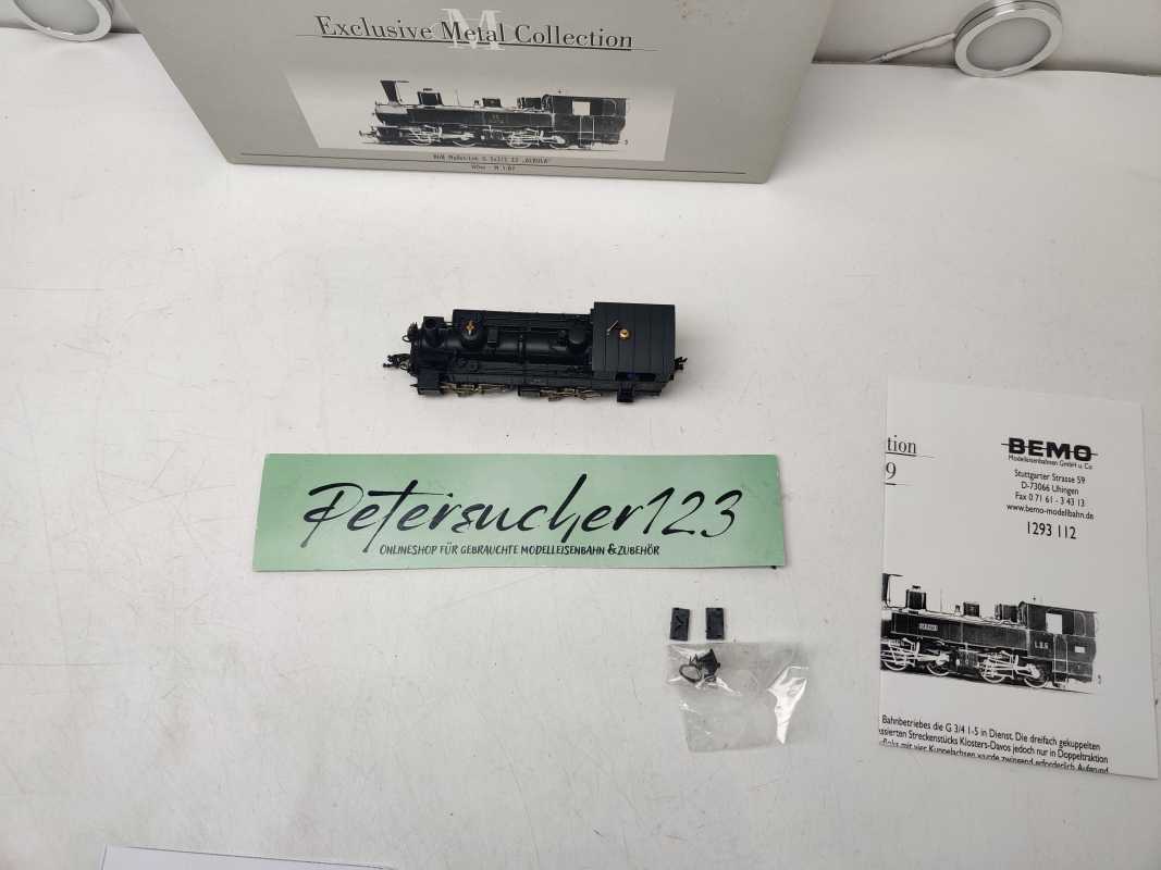 BEMO H0m DC 1293 112 / Mallet-Dampflokomotive / G 2x2/2 / Nr. 22 „Albula“ / RhB / OVP