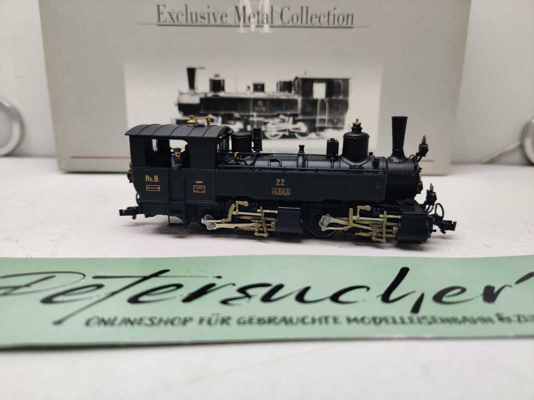 BEMO H0m DC 1293 112 / Mallet-Dampflokomotive / G 2x2/2 / Nr. 22 „Albula“ / RhB / OVP