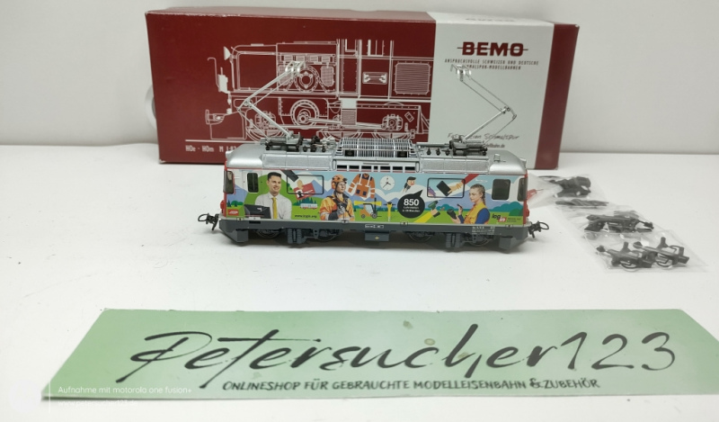 BEMO H0m DC 1358 141 RhB Ge 4/4 II 611 Werbelok "login" / Esu-DIGITAL / Sound / OVP