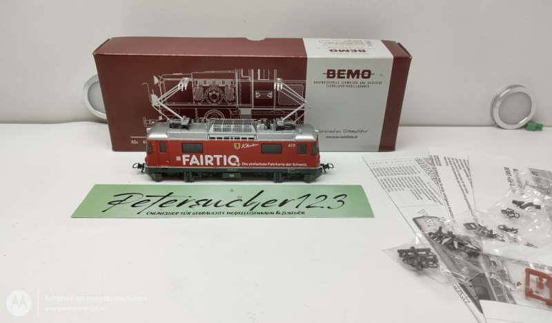 BEMO H0m DC 1358 146 RhB  Ge 4/4 II 615 KLOSTERS FAIRTIQ / Esu-DIGITAL / Sound / OVP