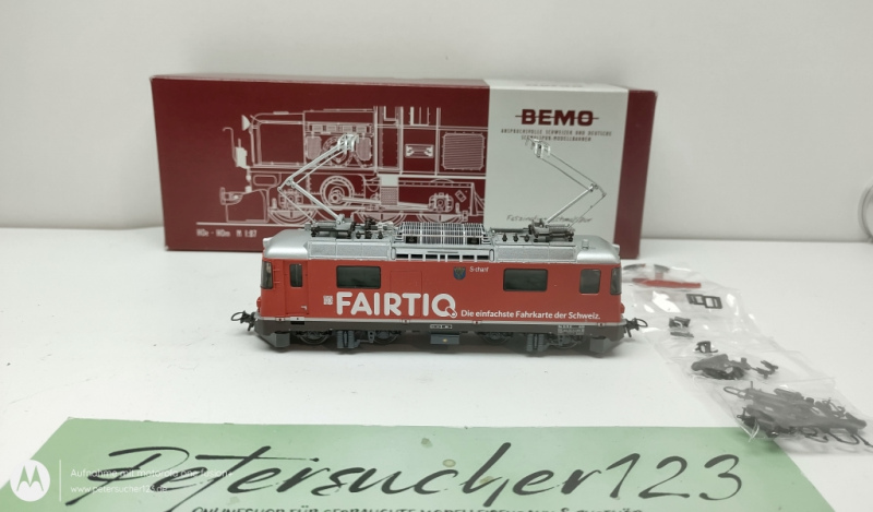 BEMO H0m DC 1358 148 RhB Ge 4/4 II 628 "S-chanf" FAIRTIQ / Esu-DIGITAL / Sound / OVP