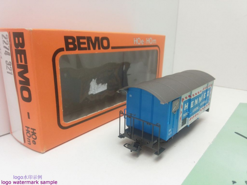 Bemo H0m DC 2274 321 gedeckter Güterwagen "Henniez" / Gk / RhB / OVP