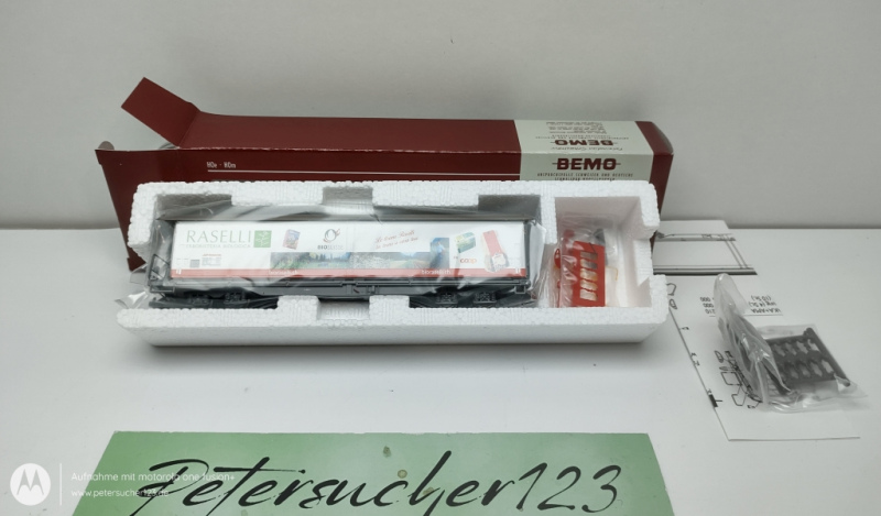 BEMO H0m DC 2288 141  RhB Haiqq-tyz 5172 Schiebewandwagen RASELLI OVP