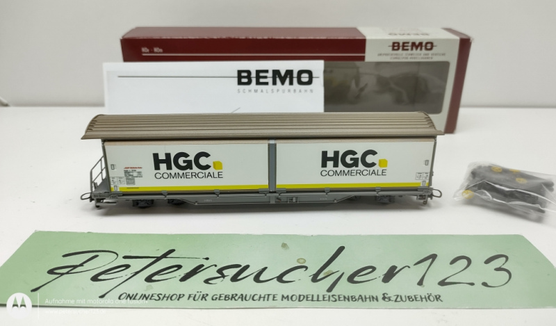 BEMO H0m DC 2288 144 Schiebewandwagen "HGC Commerciale" / RhB / OVP