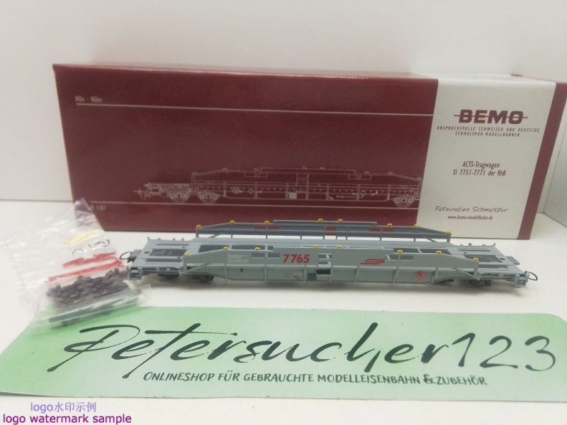 Bemo H0m DC 2290 105 ACTS-Tragwagen / Sl / RhB / OVP
