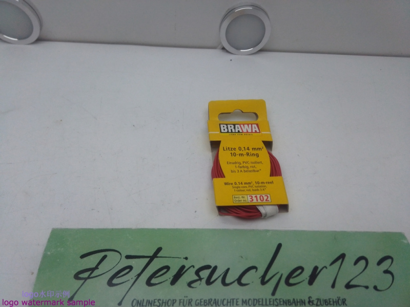 Brawa  3102 Kabel / 10 Meter Schaltlitze Rot / 0,14mm² / Rolle