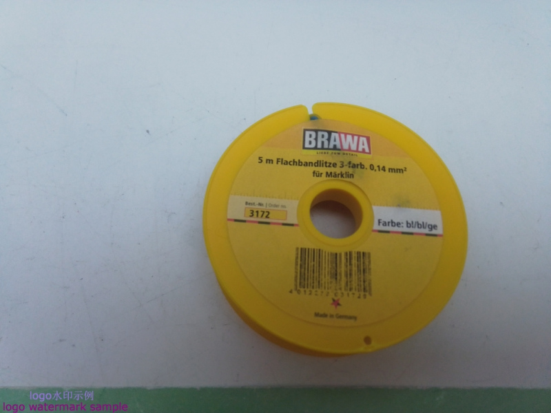 Brawa  3172 Kabel  5 Meter Flachbandlitze 3-Farbig / 0,14mm² / Rolle