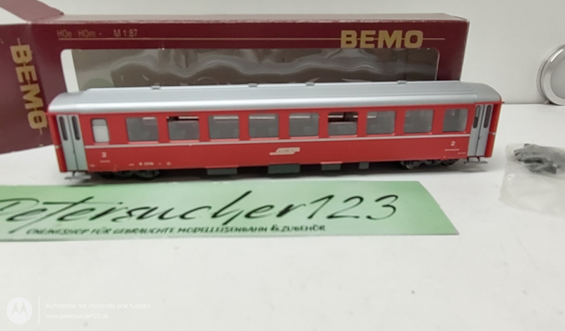 BEMO H0m DC 3253 126 RhB Nr. 8 / 2316  Personenwagen 2.Kl.   OVP