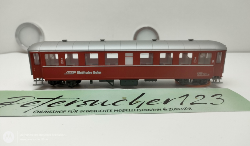 Bemo H0m DC 3260 135 RhB B 2225  Stahlwagen Rot  / OVP