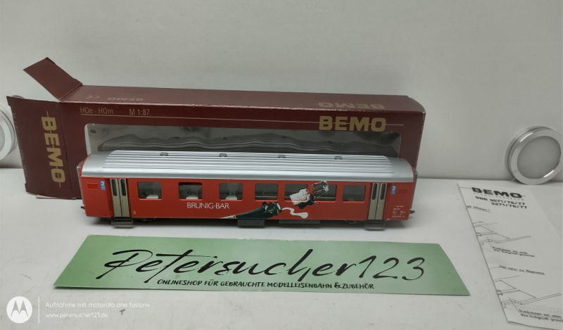 BEMO H0m DC 3278 421 / WR 421 Barwagen Brünig-Bar  OVP