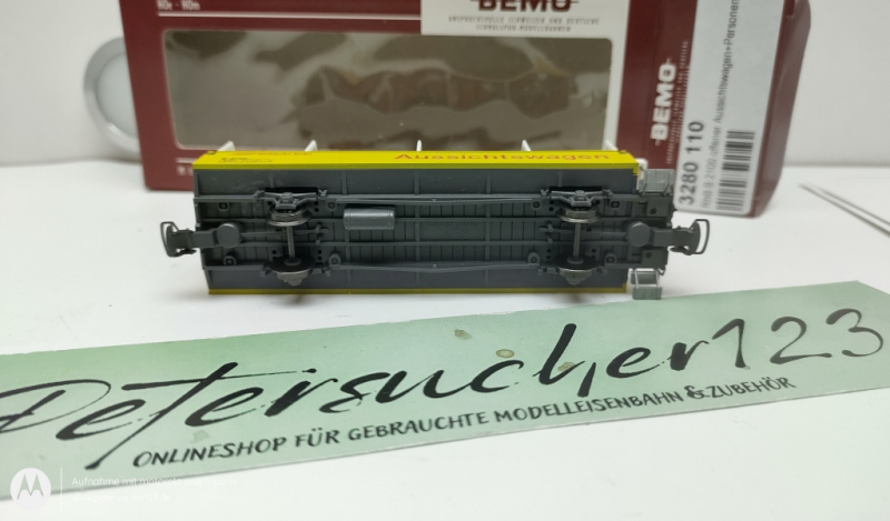 BEMO H0m DC 3280 110 RhB B2100 OFFENER Aussichtswagen + Personen / OVP