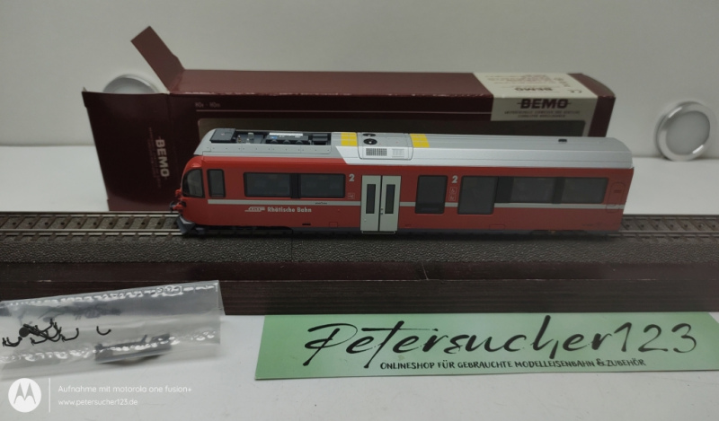 Bemo H0m DC 3298 117 RhB Bt528 07 Steuerwagen 2. Klasse / neurot OVP