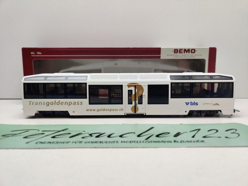 BEMO H0m DC 3299 301 Niederflurwagen "Goldenpass" 2.Kl. Bs / MOB / OVP