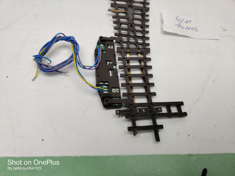 Bemo H0m DC 4211 / 1 x Weiche Links + Elektrischer Antrieb