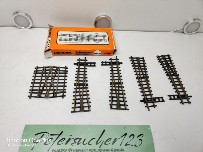 Bemo H0m DC 4214 Doppelte Gleisverbindung 12° / OVP