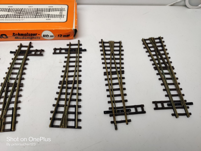 Bemo H0m DC 4214 Doppelte Gleisverbindung 12° / OVP