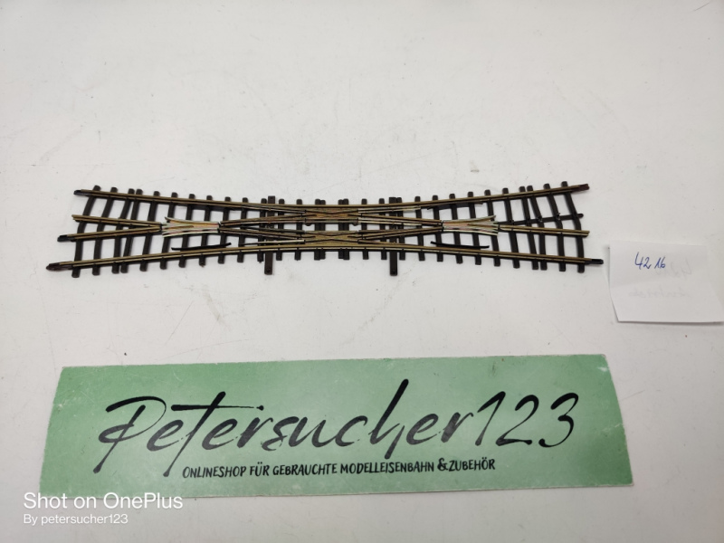 Bemo H0m DC 4216 /  12° Doppelkreuzungsweiche / 230 mm
