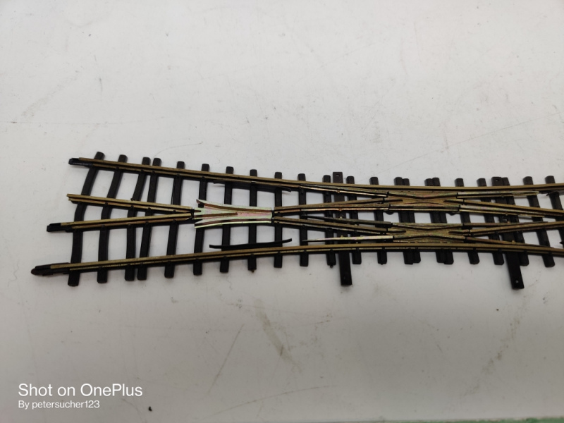 Bemo H0m DC 4216 /  12° Doppelkreuzungsweiche / 230 mm