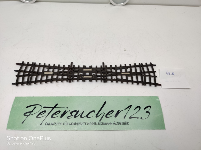 Bemo H0m DC 4216 /  12° Doppelkreuzungsweiche / 230 mm