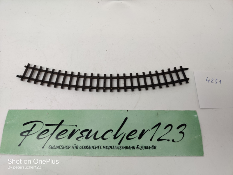 Bemo H0m DC 4231 / 1 x Gebogenes Gleis 30 ° R=376 mm