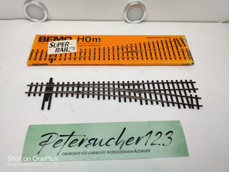Bemo H0m DC 4260 /  Weiche rechts 9,5°/ OVP