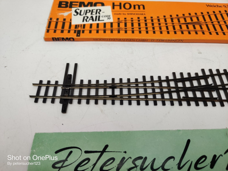 Bemo H0m DC 4261 / Weiche links 9,5º / OVP
