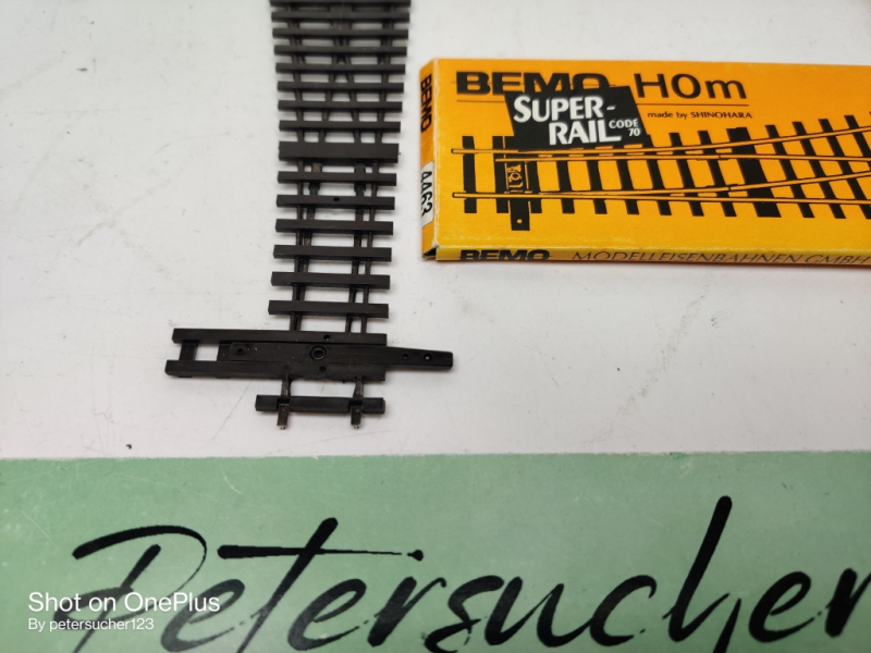 Bemo H0m DC 4262 / RhB Weiche rechts 12º 162,3mm / Ersatz OVP