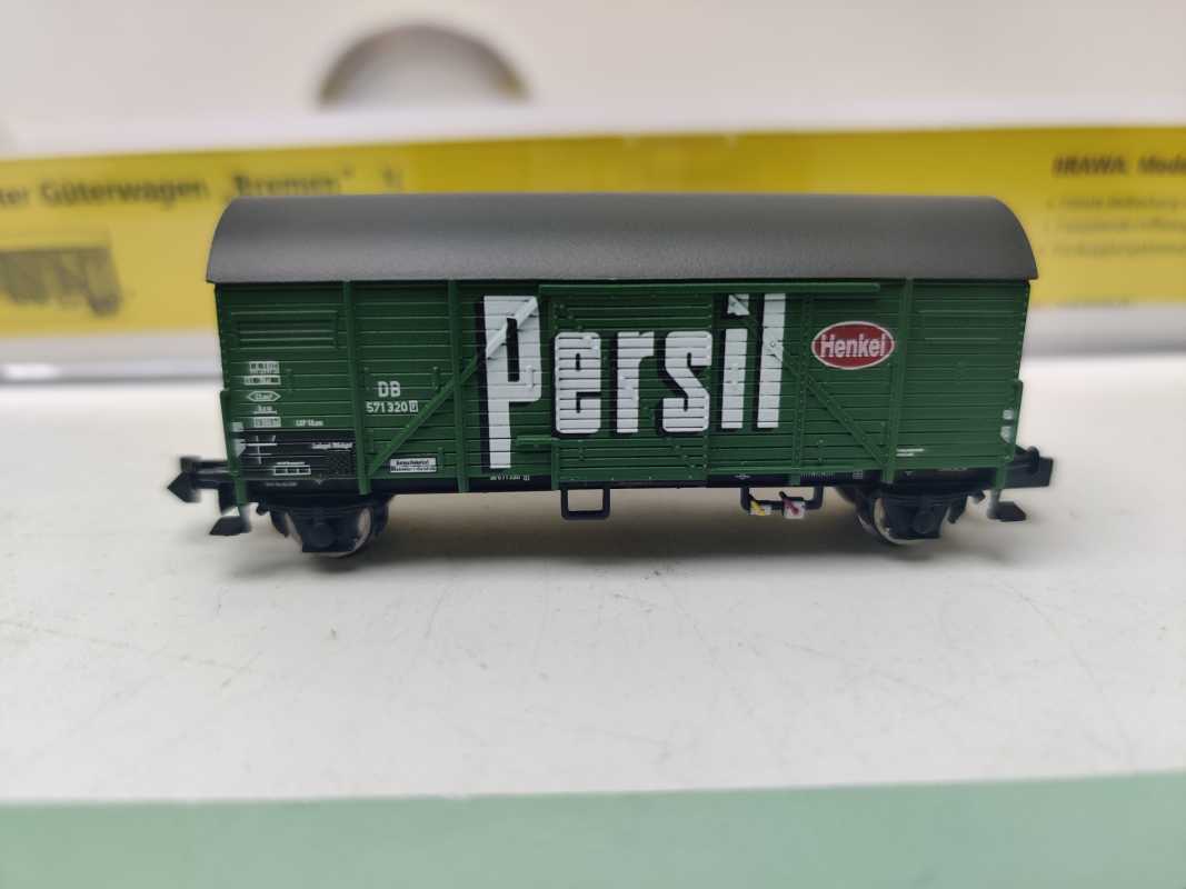 Brawa N DC 67216 gedeckten Güterwagen / Bauart Gms 35 / „Persil“-Werbebedruckung  / OVP