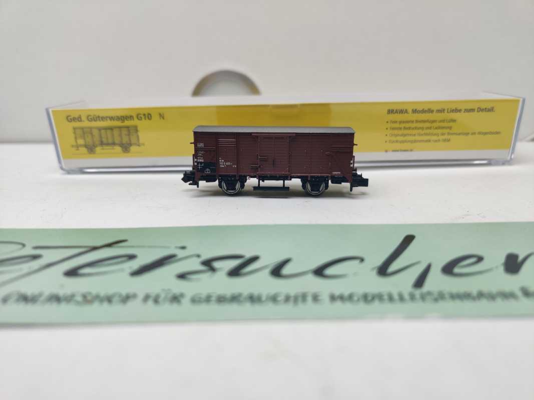 Brawa N DC 67401 gedeckten Güterwagen / klassischen Bauart G10 / DB / OVP