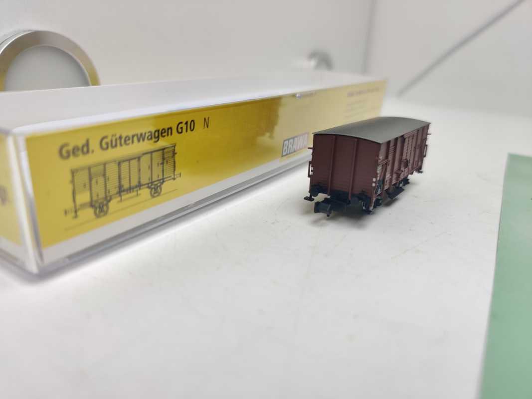 Brawa N DC 67401 gedeckten Güterwagen / klassischen Bauart G10 / DB / OVP