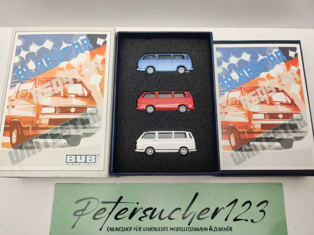 Bub H0 VW T3b "Bluestar Redstar Whitestar" Edition2013 Set / 1:87 / OVP
