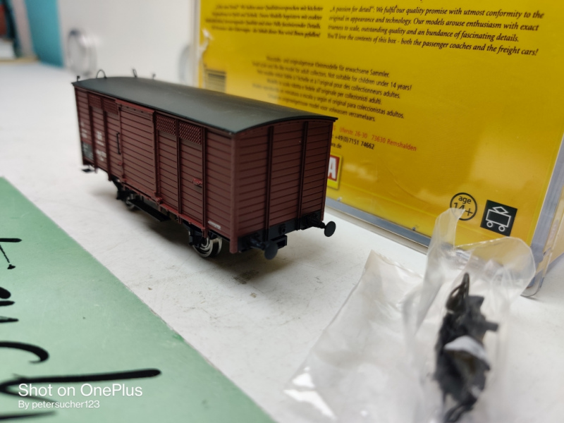 Brawa H0 DC 48029 Gedeckter Güterwagen / Gw / NEM / Brit-US-Zone / DRG / OVP