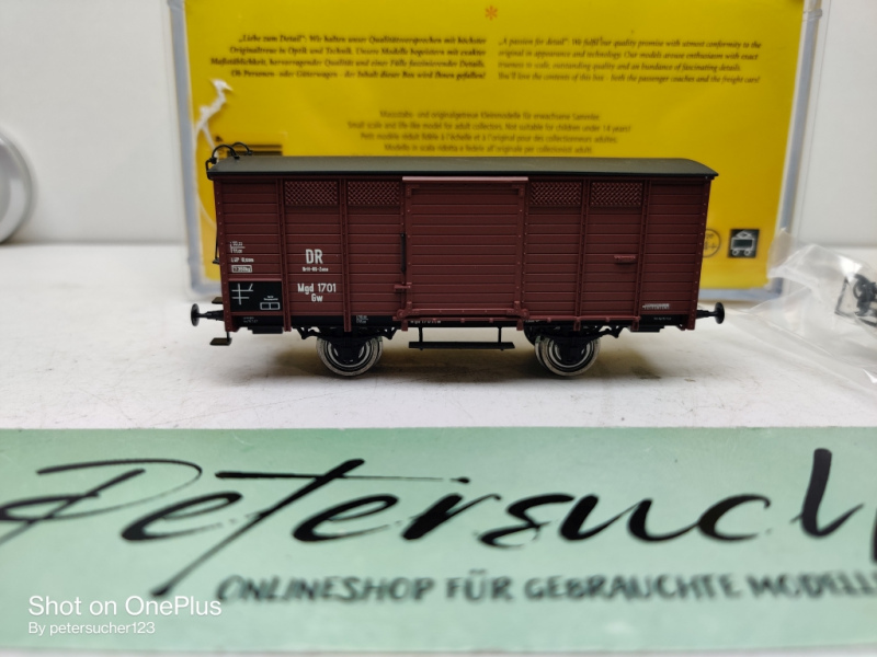 Brawa H0 DC 48029 Gedeckter Güterwagen / Gw / NEM / Brit-US-Zone / DRG / OVP