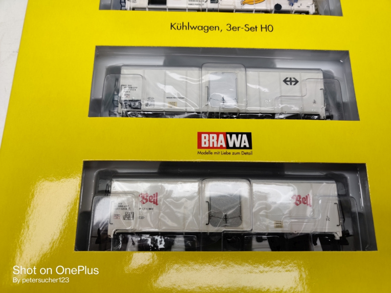 Brawa H0 DC 2042 Kühlwagen 3er Set Schweiz / OVP