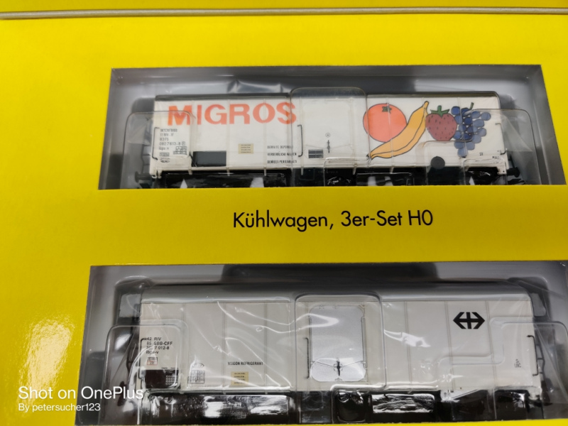Brawa H0 DC 2042 Kühlwagen 3er Set Schweiz / OVP