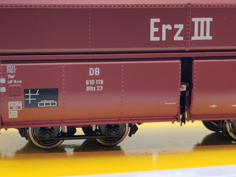 Brawa H0 DC 47030 Selbstentladewagen 3er Set OOtz / Erz III / NEM / DB / OVP