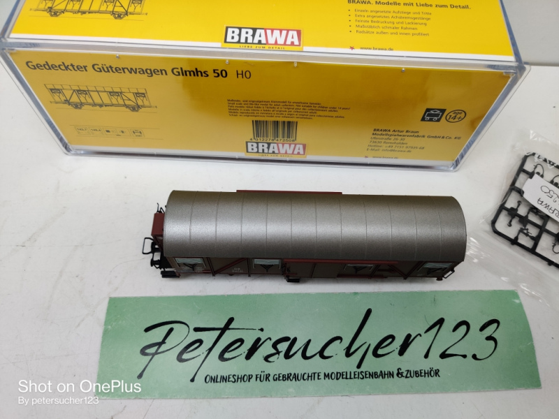 Brawa H0 DC 47250 Gedeckter Güterwagen Glmhs 50/ DB /OVP