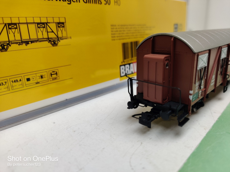 Brawa H0 DC 47250 Gedeckter Güterwagen Glmhs 50/ DB /OVP