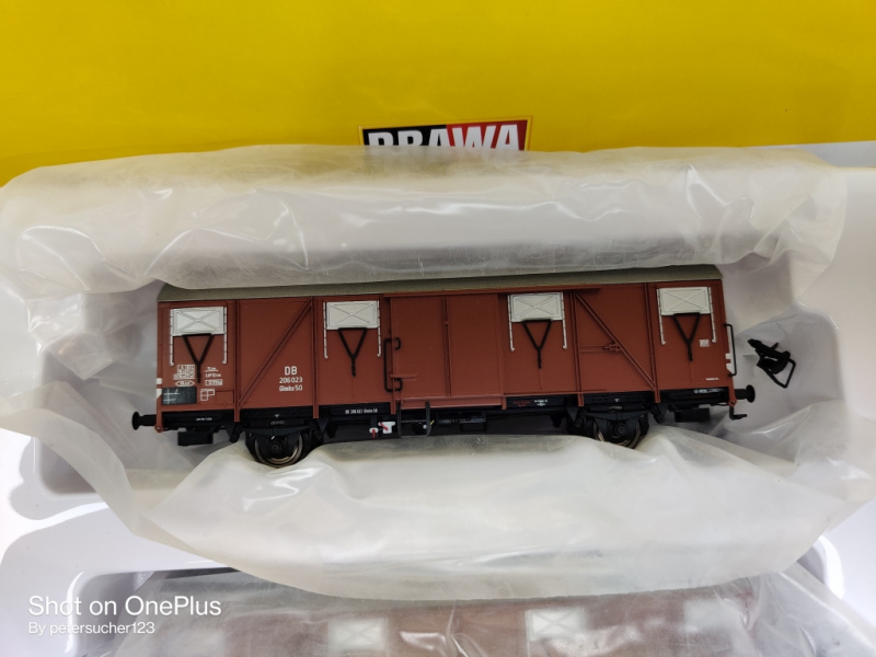 Brawa H0 DC 47254 Gedeckter Güterwagen Glmhs 50 / DB / OVP