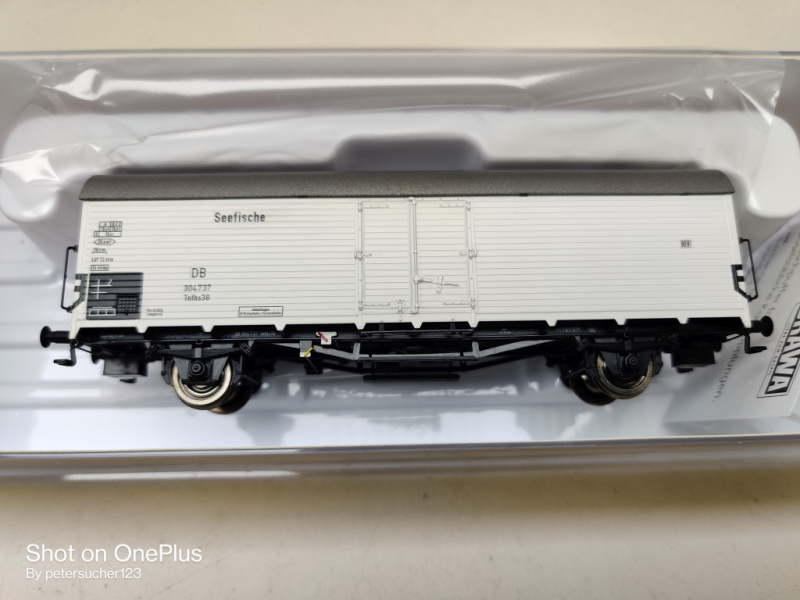 Brawa H0 DC 47602 Kühlwagen Tnfhs 38 Seefische / DB /OVP