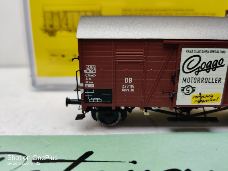 Brawa H0 DC  47927 Gedeckter Güterwagen Gmrs 30 "Goggo" / DB /OVP 