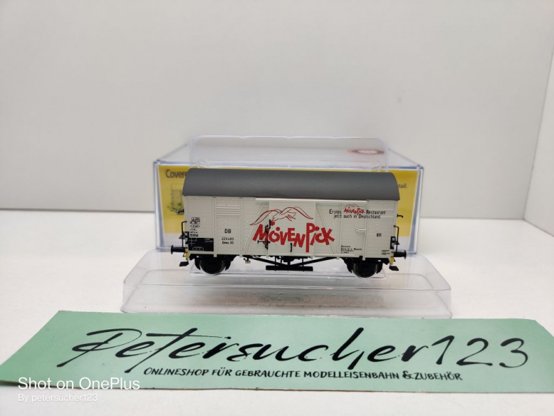 Brawa H0 DC 47929 Gedeckter Güterwagen "Mövenpick"  / Gmes 30 / NEM / DB / OVP