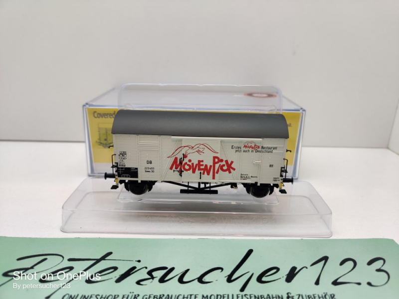 Brawa H0 DC 47929 Gedeckter Güterwagen "Mövenpick"  / Gmes 30 / NEM / DB / OVP