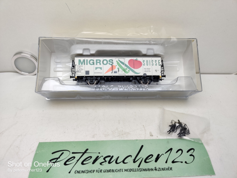 Brawa H0 DC 48314 Kühlwagen UIC "MIGROS" / FS /OVP