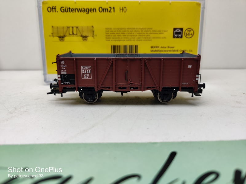 Brawa H0 DC 48428 offener Güterwagen Om 21 / SAAR 2825 / OVP