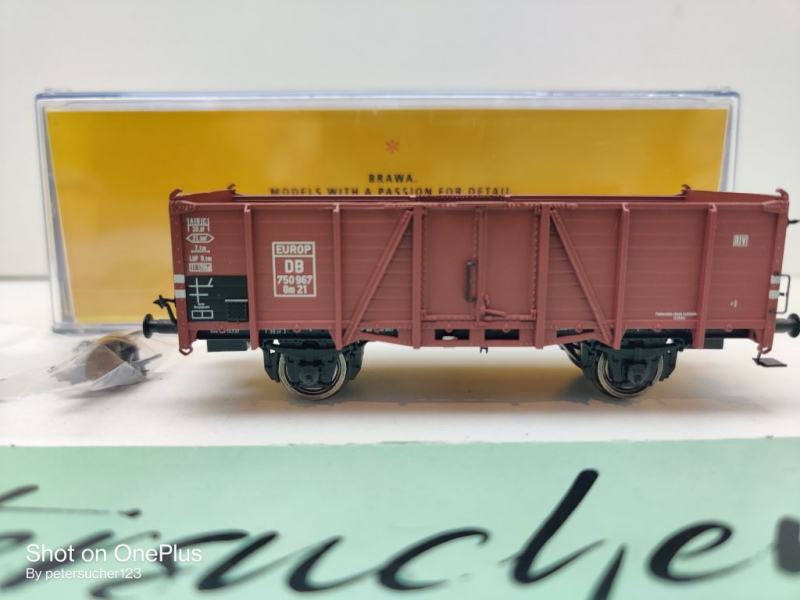 Brawa H0 DC 48433 off. Güterwagen "Europ" / Om 21 / NEM / DB / OVP