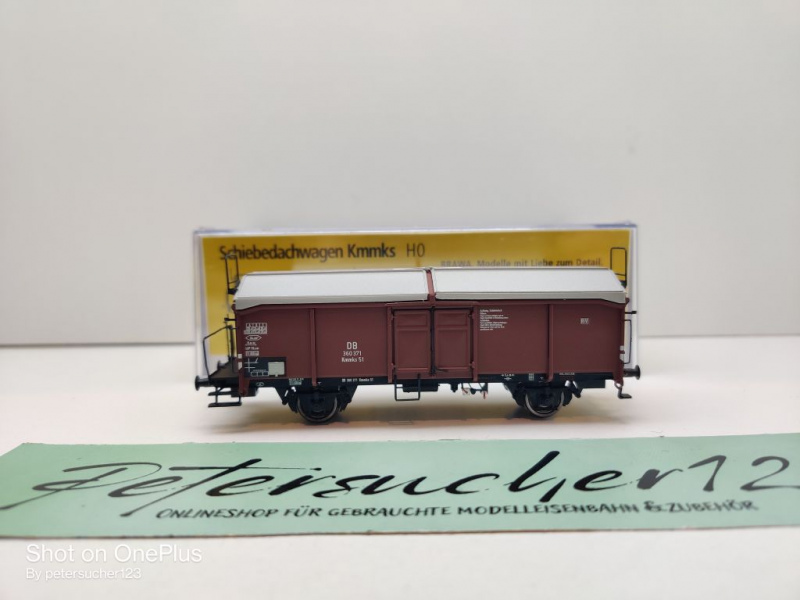 Brawa H0 DC 48609 Schiebedachwagen / Kmmks51 / NEM / DB / OVP